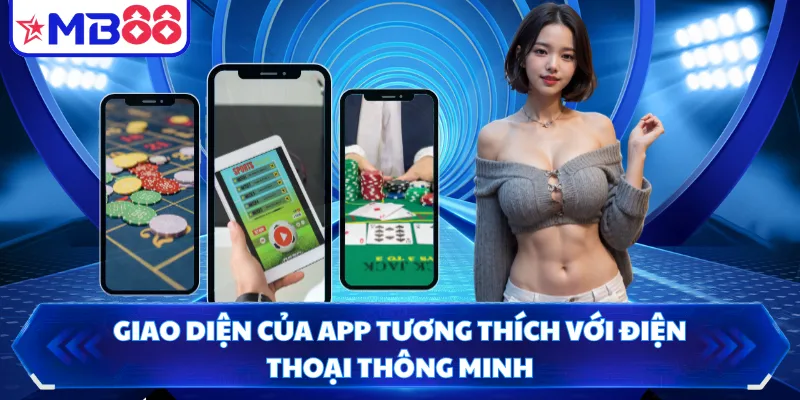 Giao diện của app tương thích với điện thoại thông minh